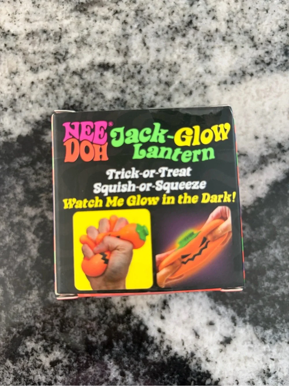 Jack-Glow Lantern NeeDoh HTF 🎃 NEW rare Halloween pumpkin Nee Doh sensory toy